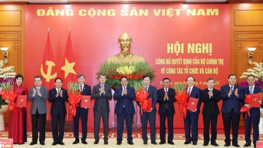 Công bố quyết định của Bộ Chính trị về tổ chức, cán bộ của TTXVN, VTV, VOV và 2 viện hàn lâm